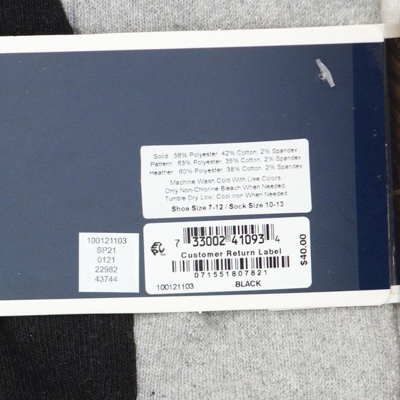 NWT Club Room Men's 8 Pack Pairs Athletic Sporty Crew Socks 10-13 Black Multi - Picture 5 of 5